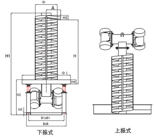 垂直振動提升機結(jié)構圖